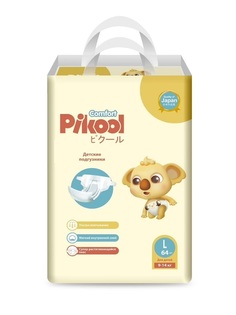 Подгузники детские Pikool Comfort, размер L, 9-14 кг, 64 шт.
