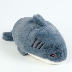 Мягкая игрушка "Кот" в костюме акулы, 25 см, цвет серый No Brand