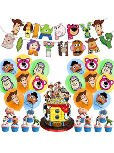 Декор набор StarFriend С Днем рождения История Игрушек Toy Story гирлянда топперы шары