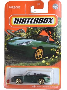 Машинка Mattel Matchbox Porsche 911 Carrera Cabriolet, 027 из 100