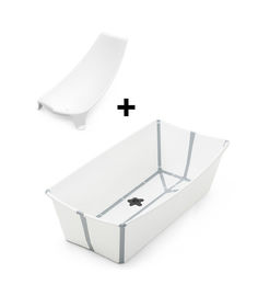 Ванночка с горкой Stokke Flexi Bath Макси Bundle White белый/серый