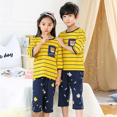 Пижама детская Happy Leo FGYY4-348y, желтый; синий, 162
