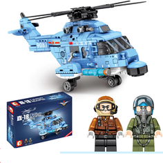 Игровой набор конструктор Sembo Block Вертолет, 375 дет