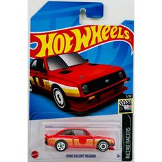 Машинка Hot Wheels легковая машина HKJ77 металлическая FORD ESCORT RS200 красный