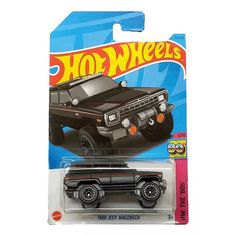 Машинка Hot Wheels джип HKJ63 металлическая 1988 JEEP WAGONEER черный