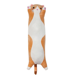 Мягкая игрушка подушка Original Toys Длинный Рыжий обнимашка Кот Батон 55 см, антистресс