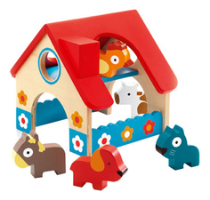 Деревянная игрушка для малышей Djeco Деревянная ферма (5 животных)