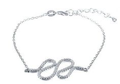 Браслет из серебра р. 20 Джей Ви BR-H0159, фианит
