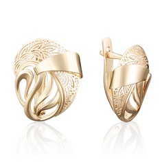 Серьги из желтого золота PLATINA jewelry 02-3839-00-000-1130-65