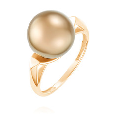 Кольцо из красного золота р. 17,5 ADAMAS 14040933/01-А50-771, жемчуг АДАМАС