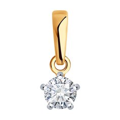 Кулон из красного золота Diamant 51-130-01973-1, фианит