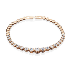 Браслет из красного золота с фианитом р. 15 PLATINA jewelry 05-0561-00-501-1110-38