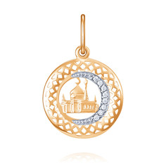 Подвеска из красного золота ADAMAS 31040894/01-А50Д-72, фианит АДАМАС