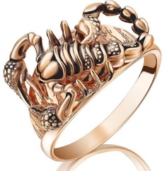 Кольцо из красного золота р. 20 PLATINA jewelry 01-5089-00-000-1110-59, эмаль