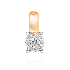 Кулон из красного золота ADAMAS 34041427/01-А50Д-41, бриллиант АДАМАС