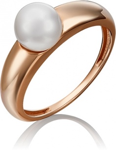 Кольцо из красного золота р. 19 PLATINA jewelry 01-5284-00-301-1110-31, жемчуг