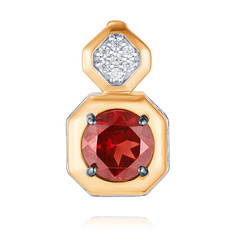 Кулон из красного золота ADAMAS 34041047/01-А50ДЧ-655, гранат/фианит АДАМАС