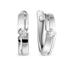 Серьги из серебра 585Gold 702010678, фианит