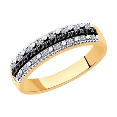 Кольцо из красного золота р. 18,5 SOKOLOV Diamonds 7010078, бриллиант