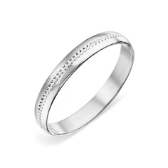 Кольцо обручальное из белого золота р. 18,5 585Gold 601006845