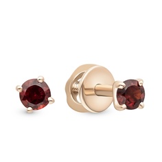 Серьги из красного золота 585Gold 202010490, гранат
