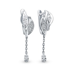 Серьги из серебра 585Gold 702011343, фианит