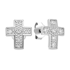Серьги из серебра 585Gold 702009368, фианит