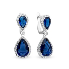 Серьги из серебра 585Gold 702006353, фианит