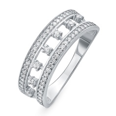 Кольцо из серебра р. 17,5 585Gold 701013879, фианит