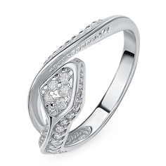 Кольцо из серебра р. 17,5 585Gold 701013749, фианит