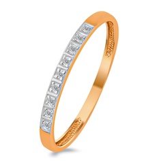 Кольцо из красного золота р. 16,5 585Gold 101015168, бриллиант