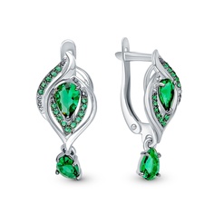 Серьги из серебра 585Gold 702011256, фианит