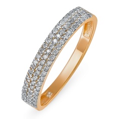 Кольцо из красного золота р. 18,5 585Gold 301012134, фианит