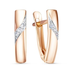 Серьги из красного золота 585Gold 302007265, фианит