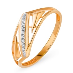 Кольцо из красного золота р. 18 585Gold 301012044, фианит