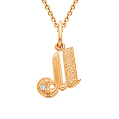 Подвеска из красного золота 585Gold 603005665, фианит