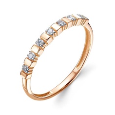 Кольцо из красного золота р. 16,5 585Gold 301012437, фианит
