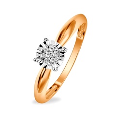 Кольцо из красного золота р. 16 585Gold 101015098, бриллиант