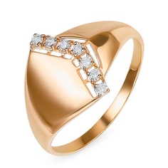Кольцо из красного золота р. 20 585Gold 301012098, фианит
