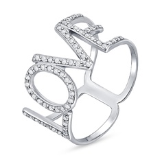 Кольцо из серебра р. 17,5 585Gold 701013889, фианит