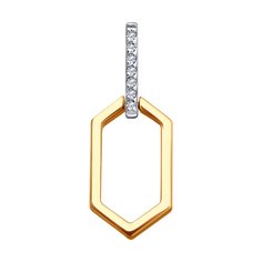 Подвеска из красного золота SOKOLOV 036609, фианит