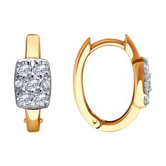 Серьги из красного золота SOKOLOV 0200338, фианит