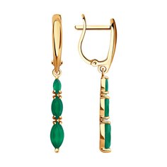Серьги из красного золота Diamant 51-321-02465-3, агат