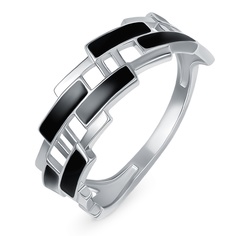 Кольцо из серебра р. 17,5 585Gold 701013550, эмаль