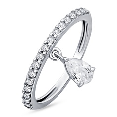 Кольцо из серебра р. 17,5 585Gold 701013745, фианит
