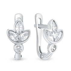 Серьги из серебра 585Gold 902000984, циркон