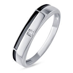 Кольцо из серебра р. 18,5 585Gold 901001133, фианит