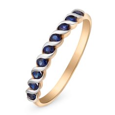 Кольцо из красного золота р. 16,5 585Gold 101011482, сапфир