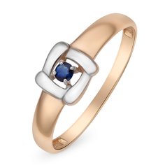 Кольцо из красного золота р. 16,5 585Gold 101011483, сапфир