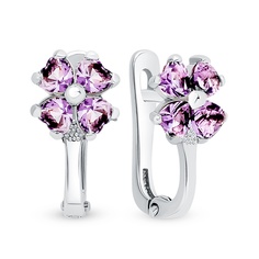 Серьги из серебра 585Gold 902001006, циркон